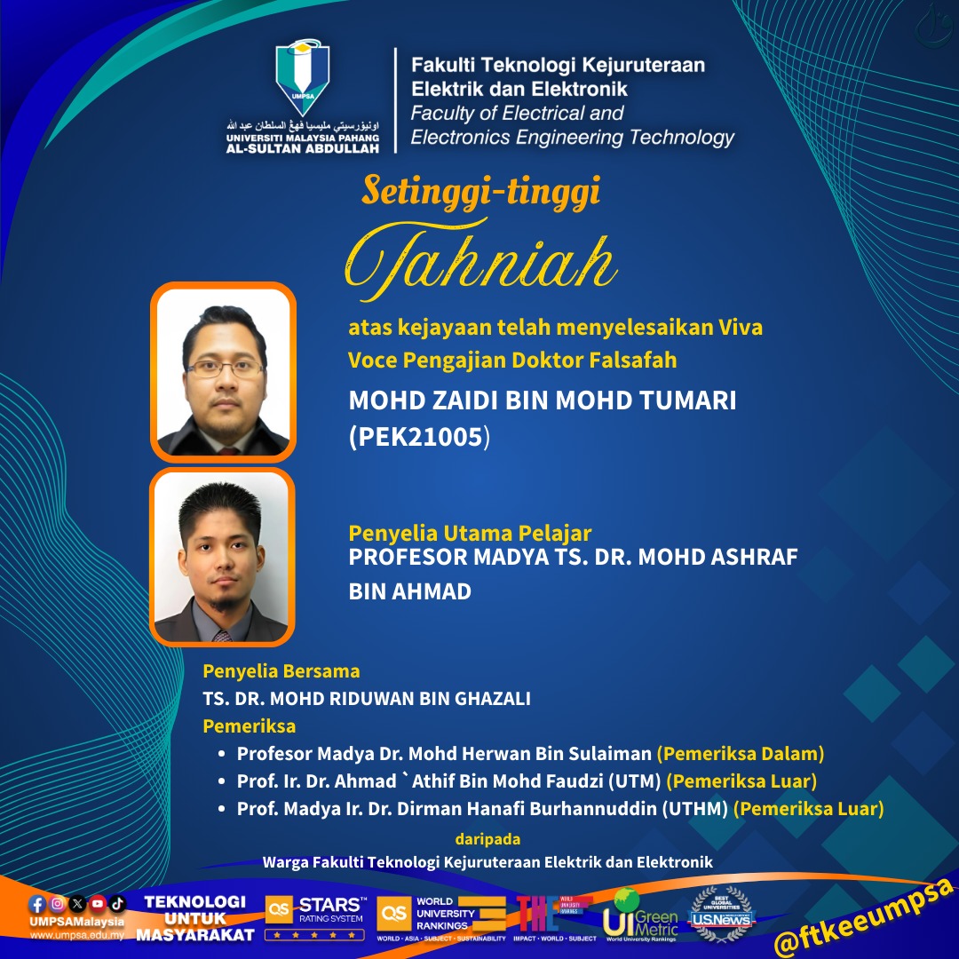 Pascasiswazah : Tahniah atas kejayaan menyelesaikan Viva Voce Pengajian Doktor Falsafah 